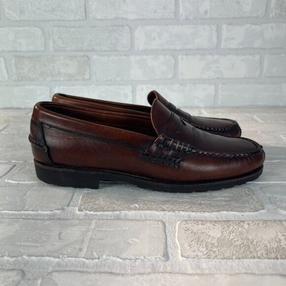 ALLEN EDMONDS Rockland Penny Loafer Mens 9 D Brown Leather Classic Shoes main image 7